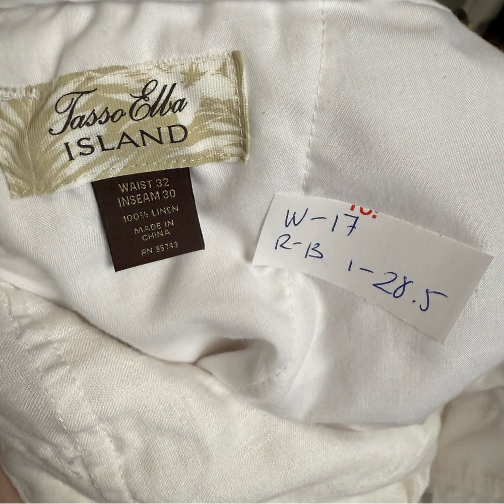 09 L 17” 13” 28.5” Tasso Elba Cream Men's Pants - Picture 2 of 2